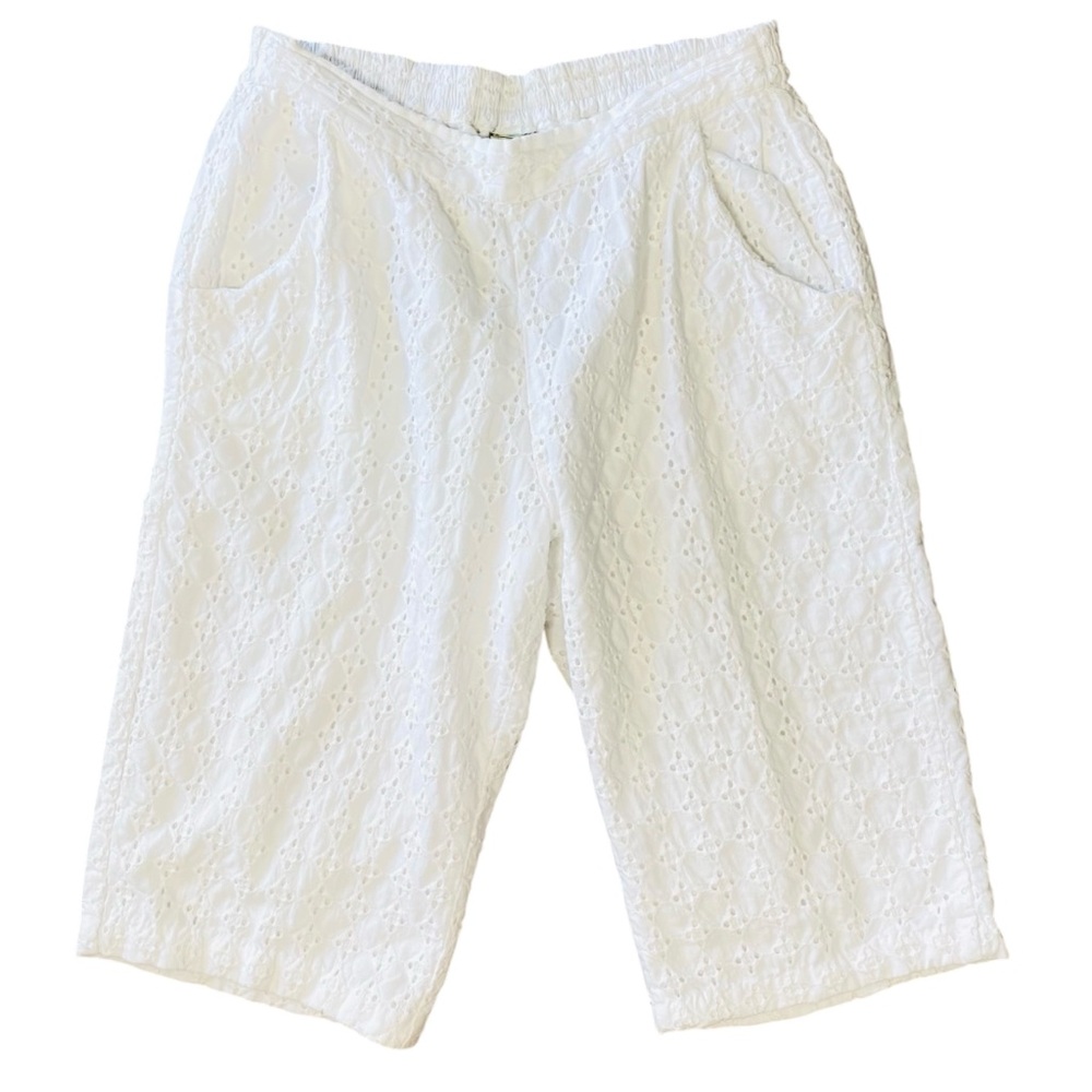 BOCA BAY White Eyelet Bermuda Shorts